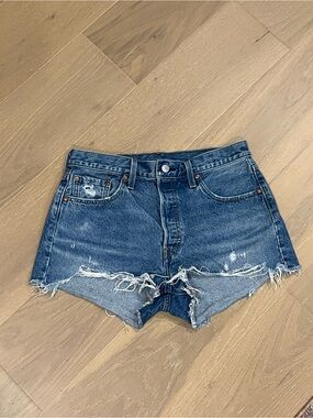 Levi's 501 Medium Distressed High-Rise Jean Shorts